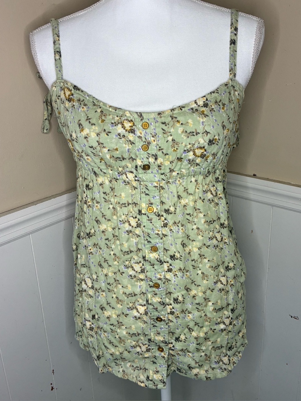 Y2K Charlotte Russe Floral Babydoll Cami Top XS Cottagecore